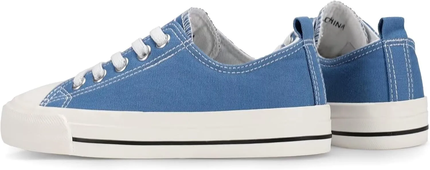 DSWED Toddler Little Kid Sneakers Boys Girls Canvas Shoes Classic Cotton Expandable No Tie Laces Slip On Sneakers