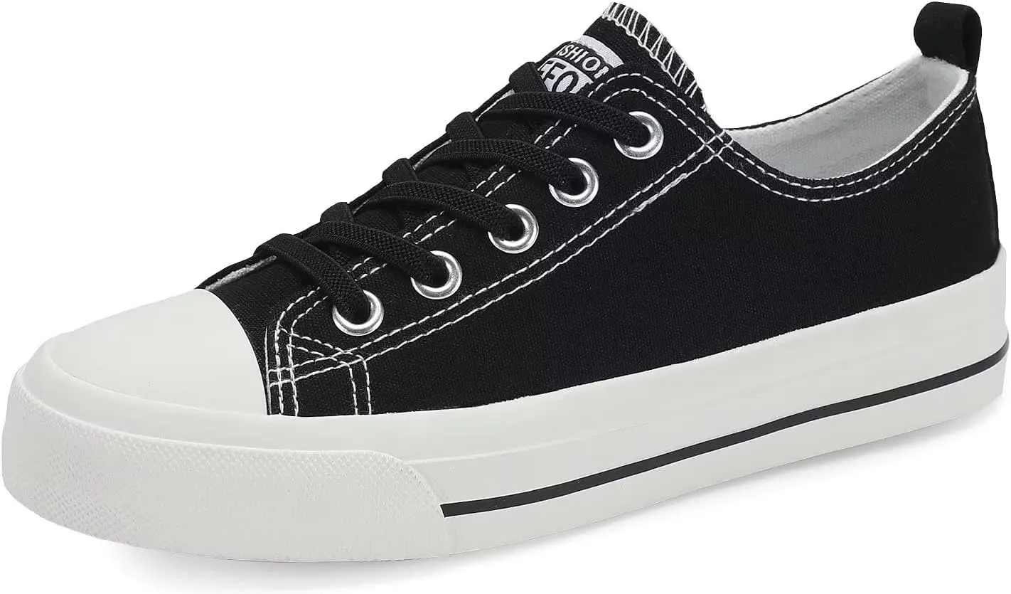 DSWED Toddler Little Kid Sneakers Boys Girls Canvas Shoes Classic Cotton Expandable No Tie Laces Slip On Sneakers