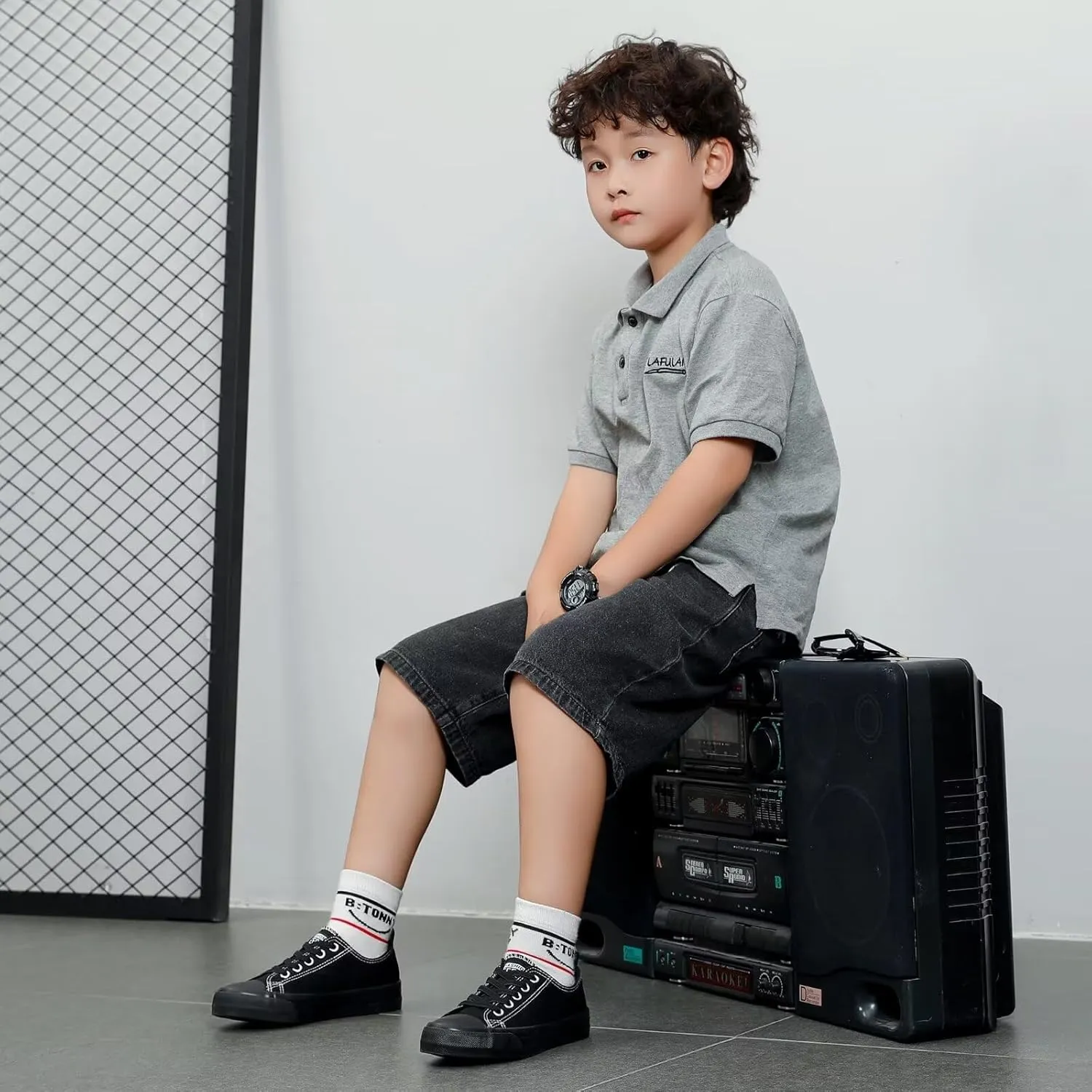 DSWED Toddler Little Kid Sneakers Boys Girls Canvas Shoes Classic Cotton Expandable No Tie Laces Slip On Sneakers