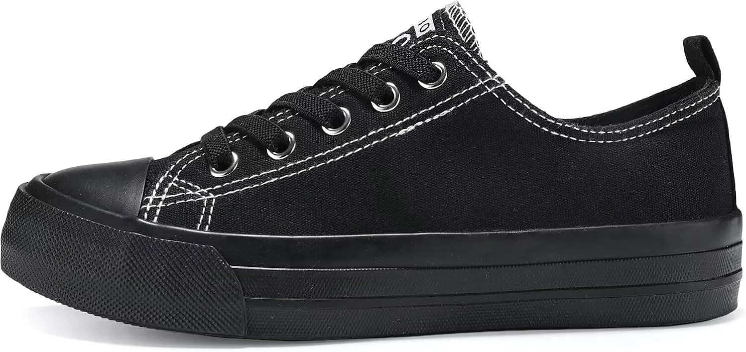 DSWED Toddler Little Kid Sneakers Boys Girls Canvas Shoes Classic Cotton Expandable No Tie Laces Slip On Sneakers