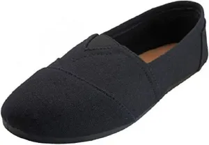 Easy USA Womens Canvas Slip on Shoes Flats