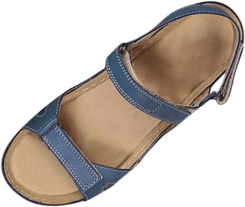 Eduavar Sandals for Women 2023, Orthopedic Sandals for Women Open Toe Ankle Strap Wedge Sandals Summer Dress Shoes