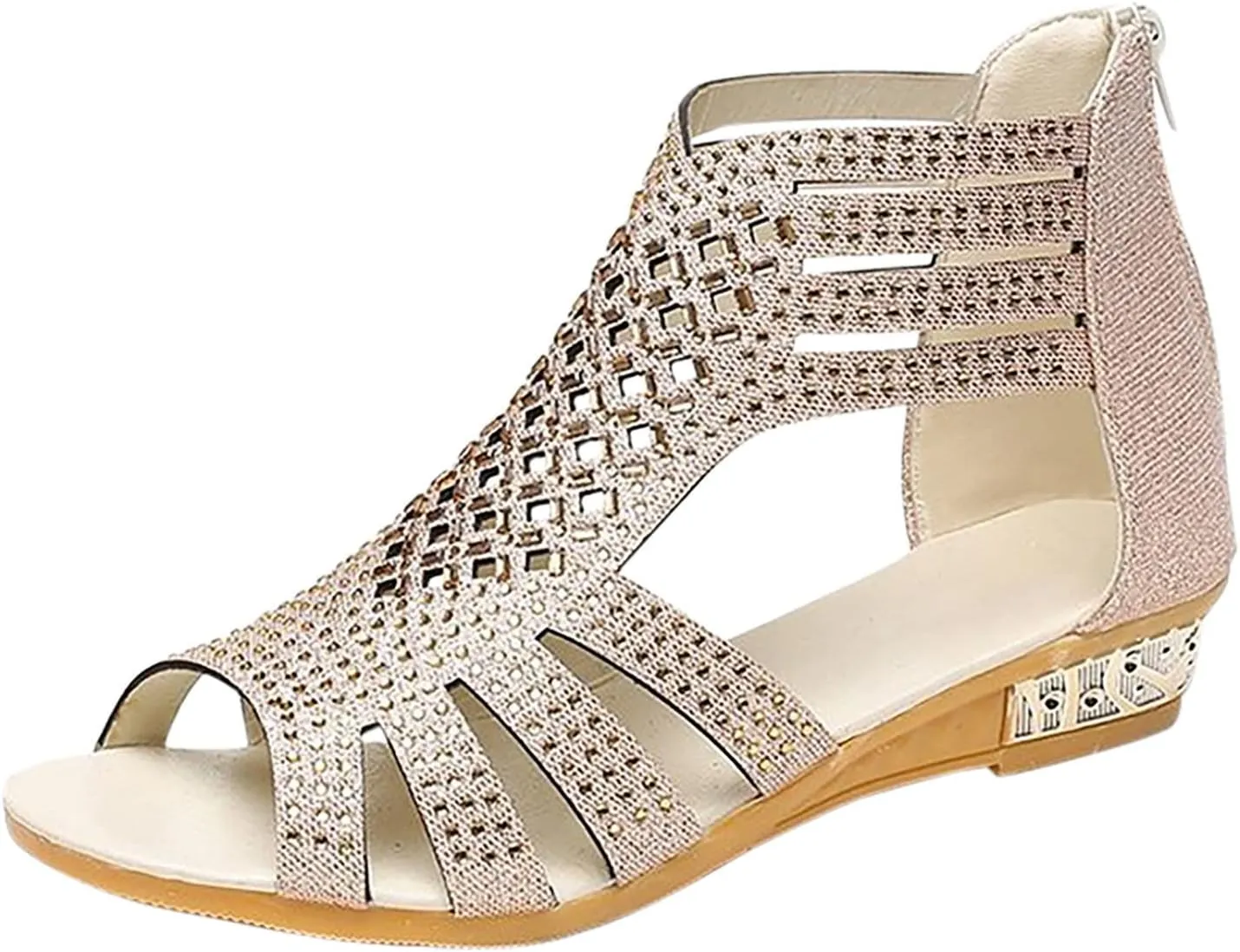 Eduavar Sandals for Women Dressy, Orthopedic Sandals for Women Open Toe Sandals Casual Heel Sandals with Ankle Strap