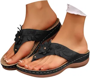 Eduavar Wedge Sandals for Women, Wedge Sandals for Women Comfy Platform Sandals Open Toe Slippers Treavl Sandals