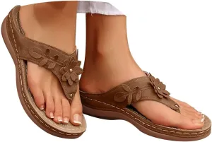 Eduavar Wedge Sandals for Women, Wedge Sandals for Women Comfy Platform Sandals Open Toe Slippers Treavl Sandals