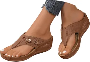 Eduavar Wedge Sandals for Women, Wedge Sandals for Women Comfy Platform Sandals Open Toe Slippers Treavl Sandals