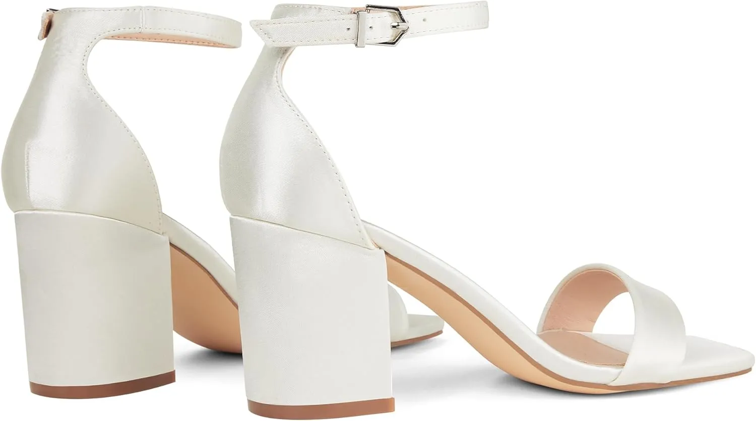 Elisabet Tang 2.36 inch Open Toe Ankle Strap Chunky Heels Pump Sandals Party Dress Sandals Daily Work Wedding Buckle Heels Sandals Shoes