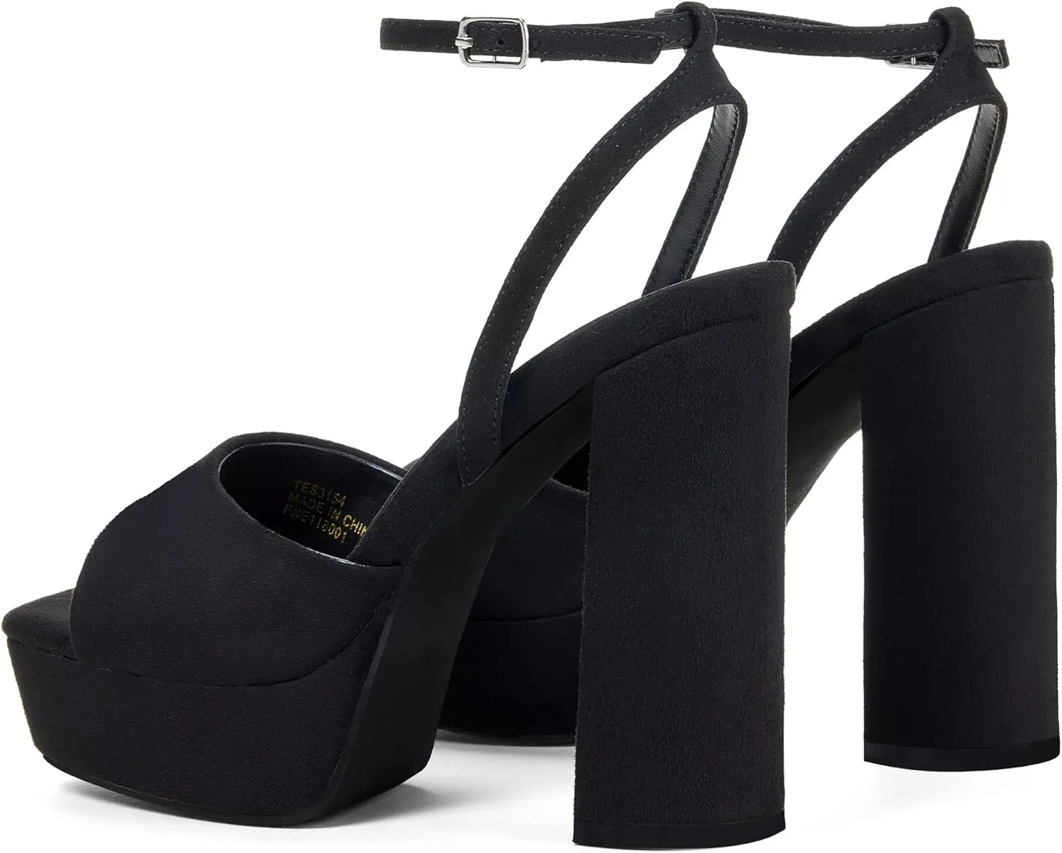 Elisabet Tang Chunky Heeled Platform Sandals for Women,4.7 Inch Block Heels with Open Toe Ankle Strap, Dress Shoes for Wedding Party Homecoming Travel