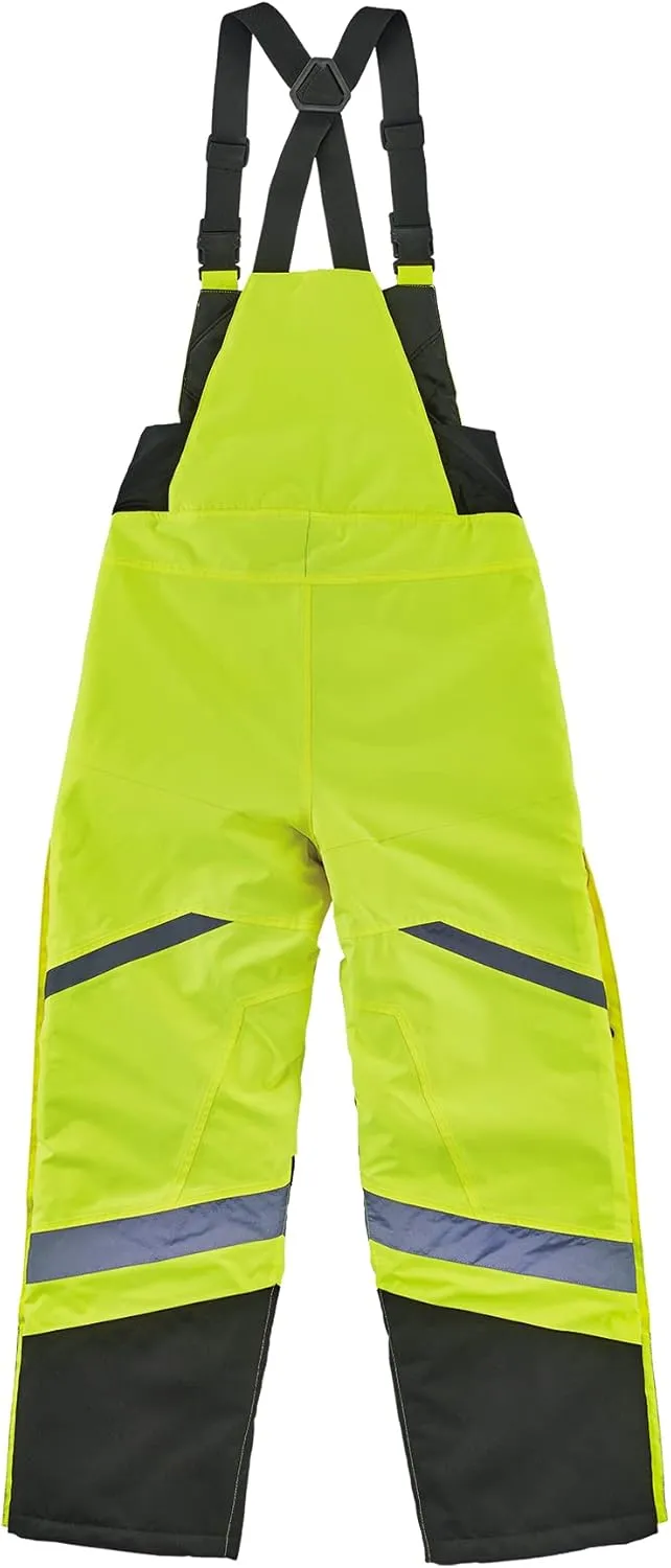 Ergodyne GloWear 8928 Insulated Thermal Bib Overalls, High Visibility, Weather-Resistant