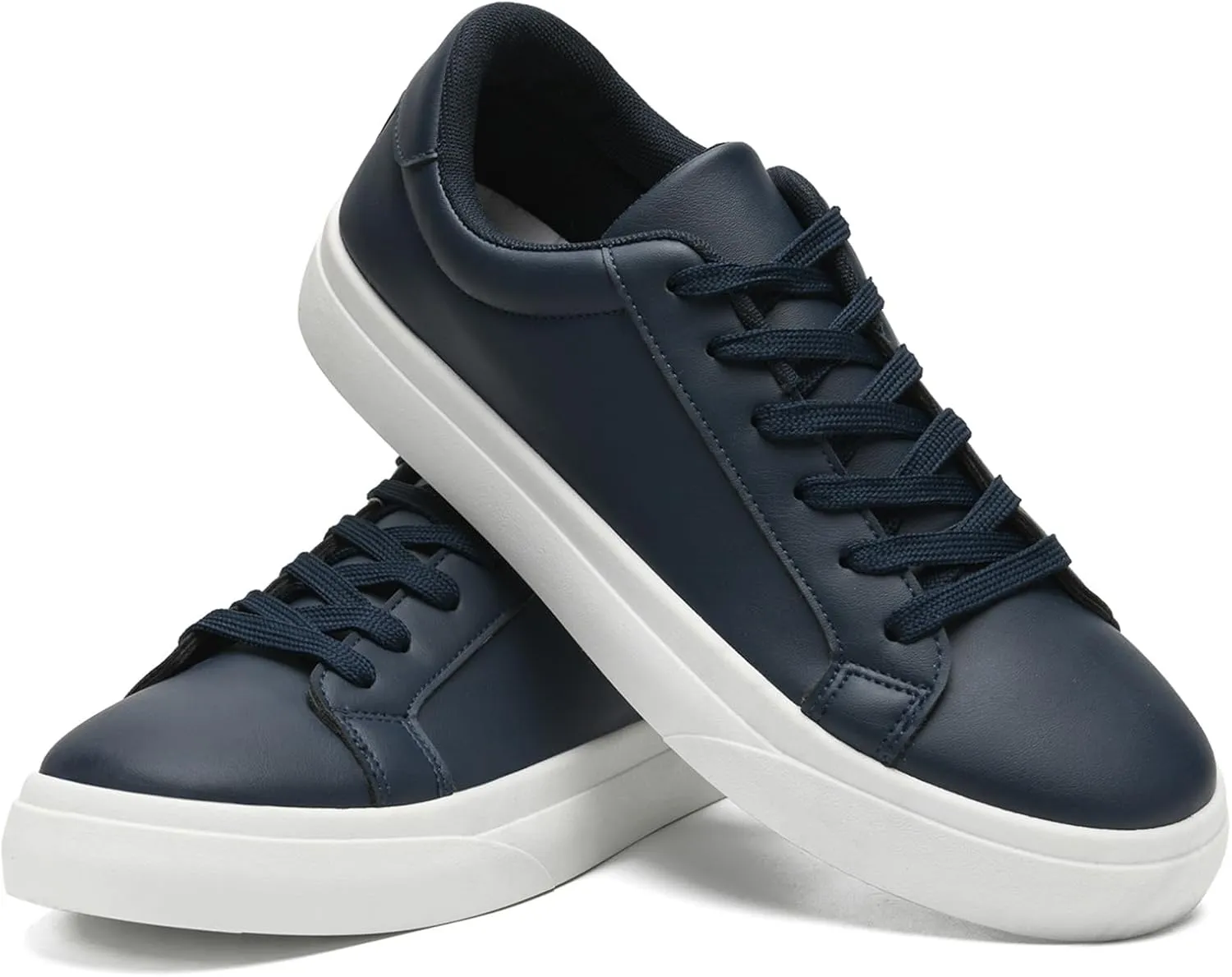 Fashion Sneakers for Men Women, Men’s Black Casual Leather Skate Shoes, Non Slip Comfortable Breathable Tennis Walking Shoes