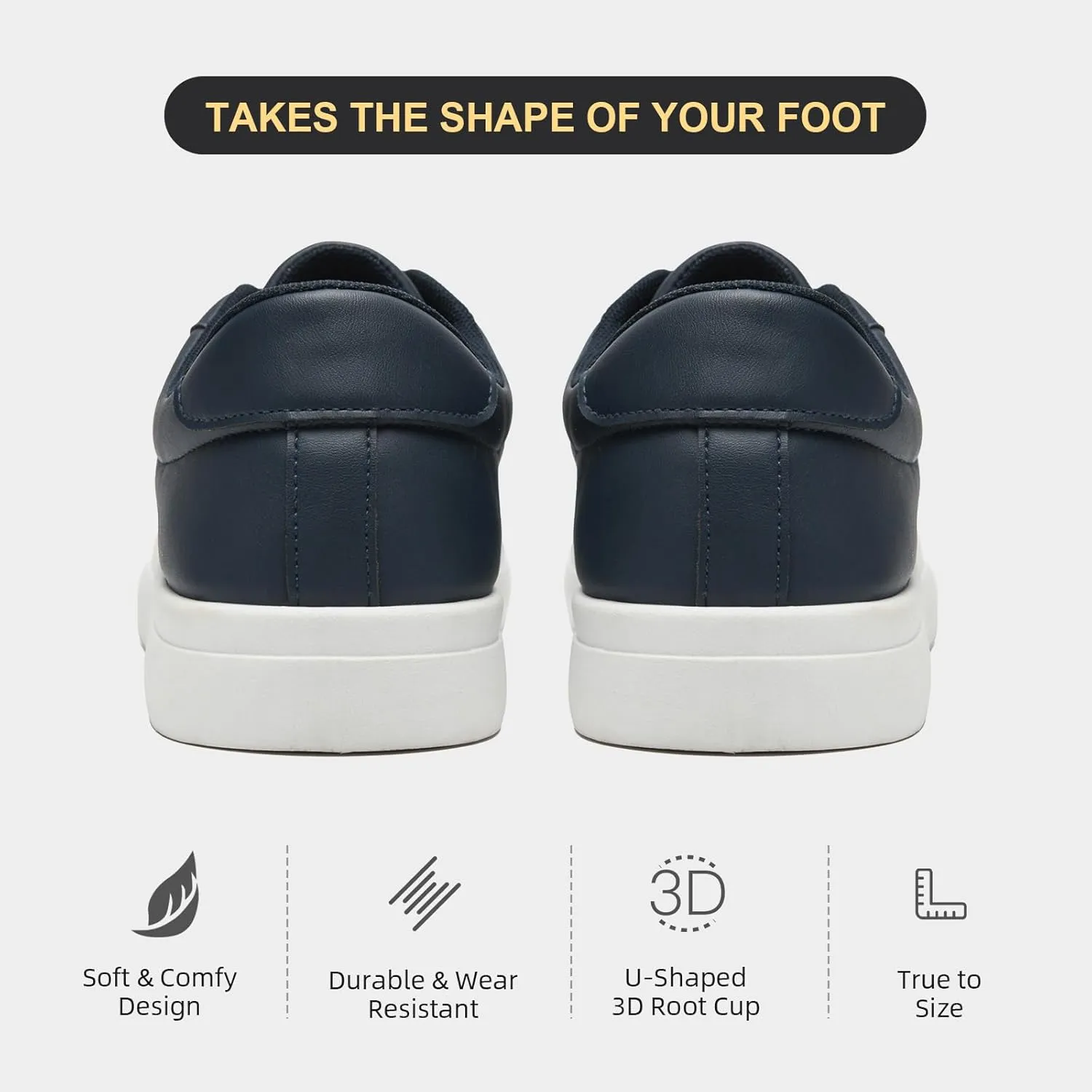 Fashion Sneakers for Men Women, Men’s Black Casual Leather Skate Shoes, Non Slip Comfortable Breathable Tennis Walking Shoes