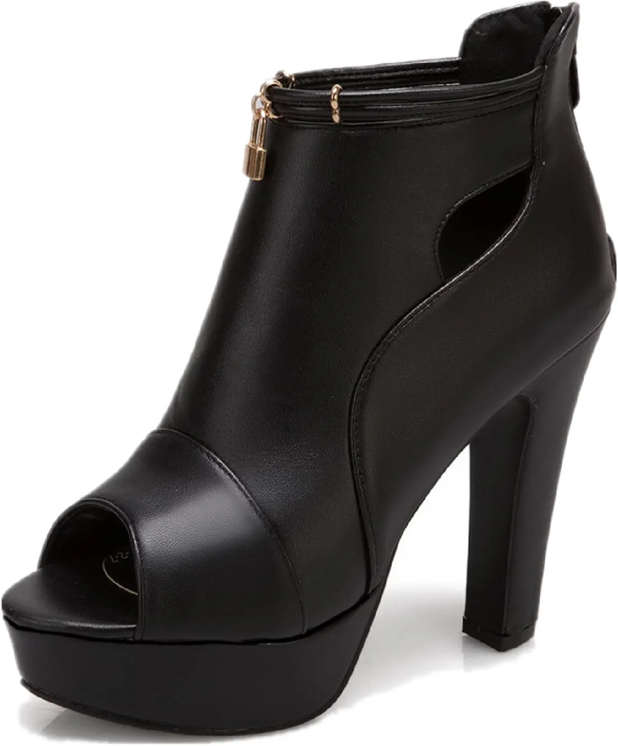 fereshte Women's Peep-Toe Sandals Stiletto High Heels Platform Summer Booties