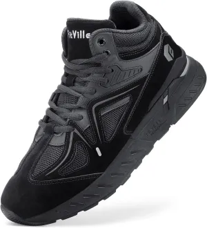 FitVille Wide Basketball Shoes for Men with Flat Feet Extra Wide High-top Sneakers with Ankle Support