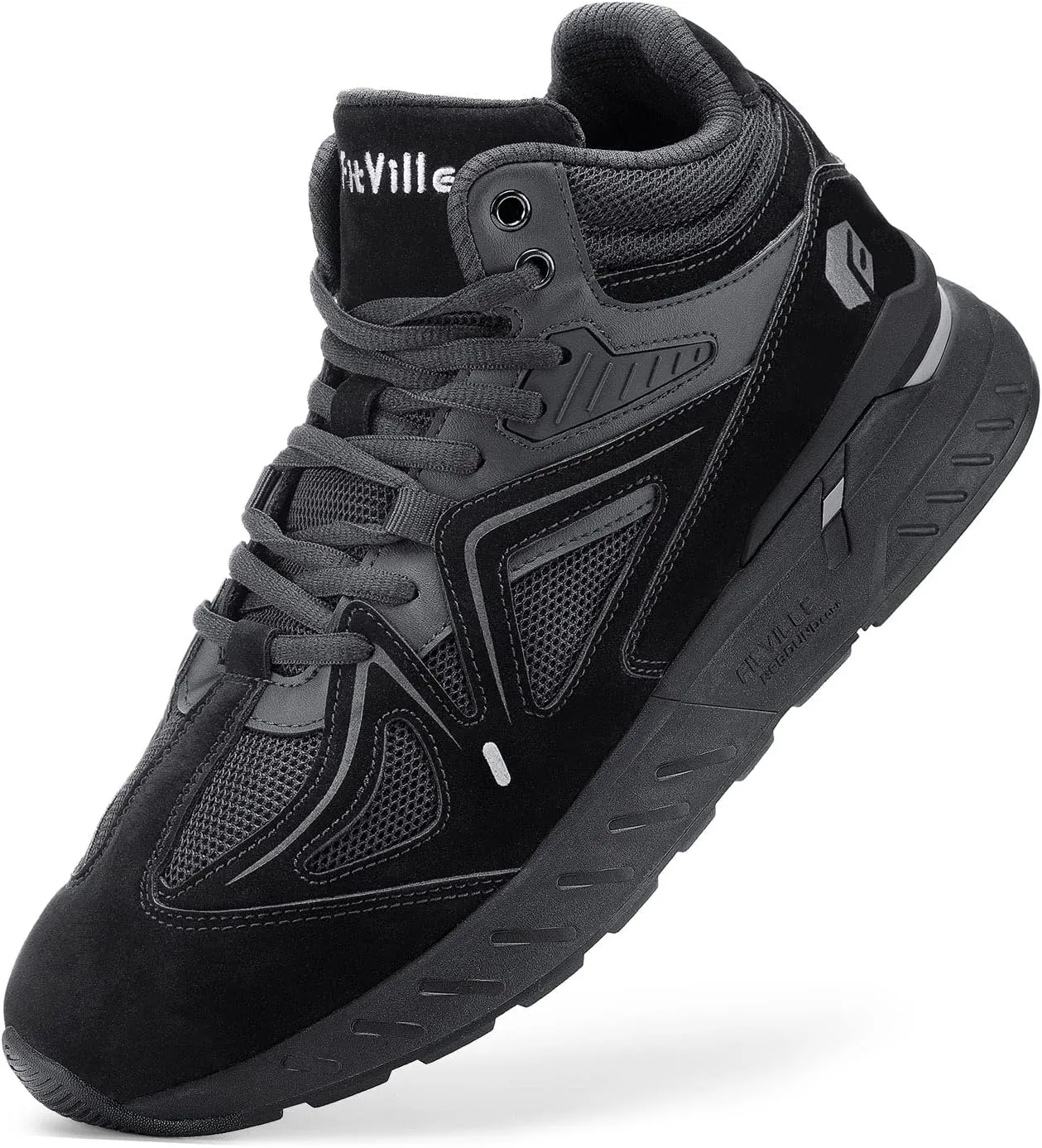 FitVille Wide Basketball Shoes for Men with Flat Feet Extra Wide High-top Sneakers with Ankle Support