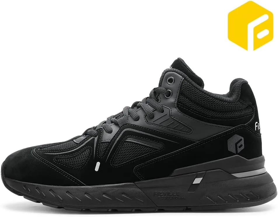 FitVille Wide Basketball Shoes for Men with Flat Feet Extra Wide High-top Sneakers with Ankle Support