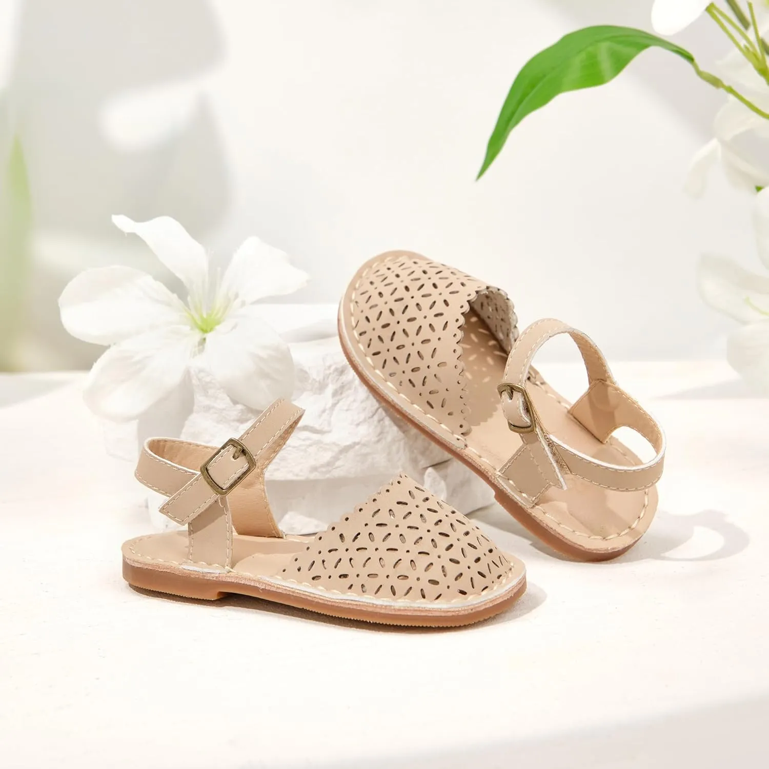 Flaryzone Toddler/Little Kids' Classic Rome Open-Toe Flat Sandals