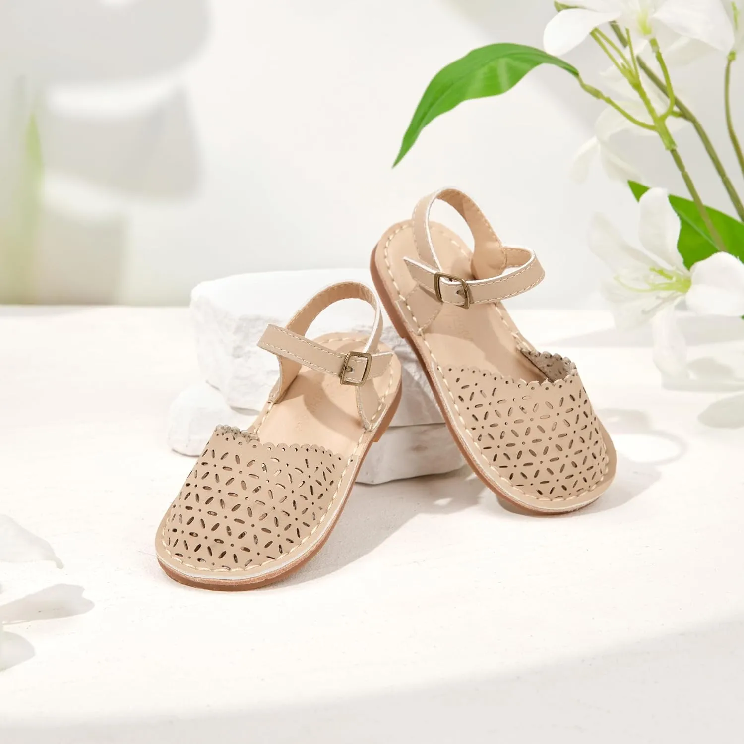 Flaryzone Toddler/Little Kids' Classic Rome Open-Toe Flat Sandals