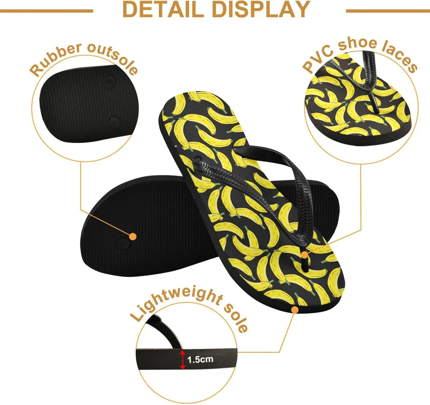 Flip Flops for Men Women Summer Sandals Bathroom Shower Shoes