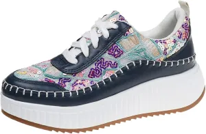 Floral Casual Canvas Shoes for Women Lace Up Low Top Air Cushioned Slip On Walking Sneakers Orthopedic Non Slip Lightweight Breathable Comfy Plantar Fasciitis Shoe Running Jogging Tennis Footwear