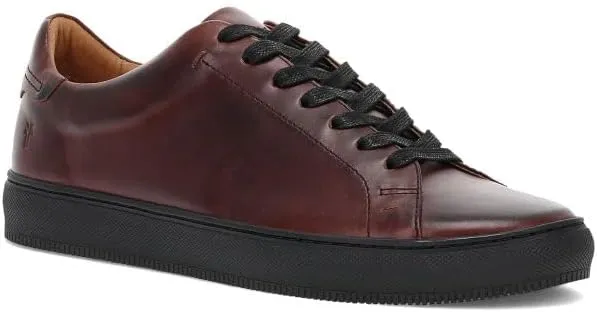 Frye Astor Low Lace Sneakers for Men Crafted from Leather with Artisanal Hand-Tacking Details, Cushioned Poron Footbeds, Padded Collar and Tongue, and Waxed Cotton Laces