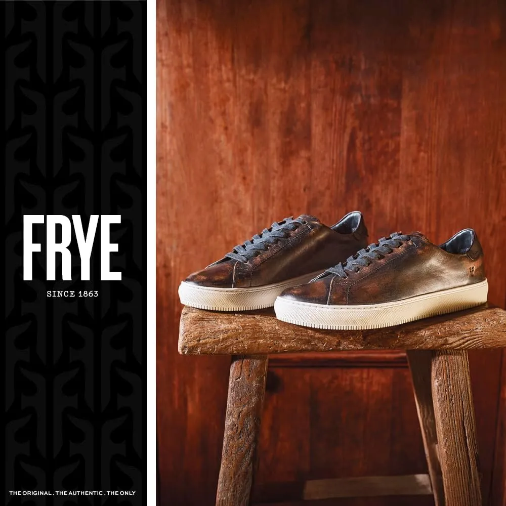 Frye Astor Low Lace Sneakers for Men Crafted from Leather with Artisanal Hand-Tacking Details, Cushioned Poron Footbeds, Padded Collar and Tongue, and Waxed Cotton Laces