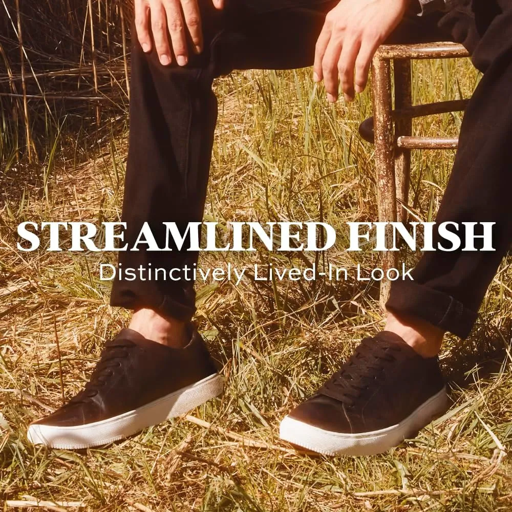 Frye Astor Low Lace Sneakers for Men Crafted from Leather with Artisanal Hand-Tacking Details, Cushioned Poron Footbeds, Padded Collar and Tongue, and Waxed Cotton Laces
