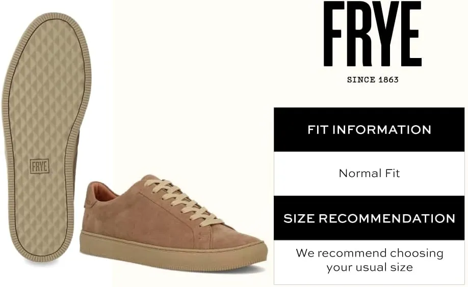 Frye Astor Low Lace Sneakers for Men Crafted from Leather with Artisanal Hand-Tacking Details, Cushioned Poron Footbeds, Padded Collar and Tongue, and Waxed Cotton Laces