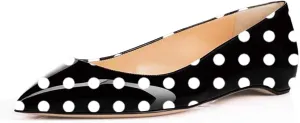 FSJ Women Novelty Pointed Toe Pumps Slip On Multicolored Flats Summer Holiday Casual Dress Shoes Size 4-15 US