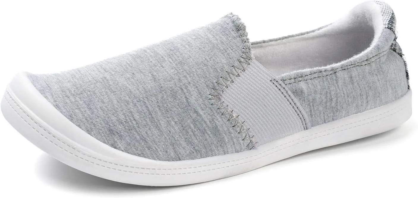 FUNKYMONKEY Shoes for Women, Comfort Low Top Canvas Slip On Sneakers Classic Casual Walking Shoes