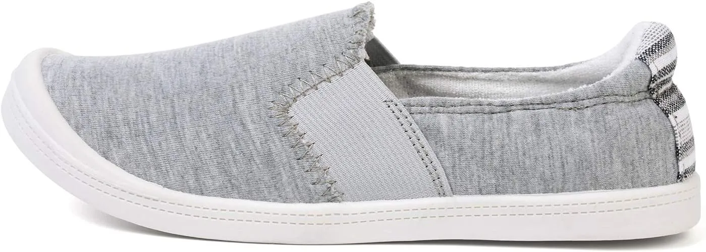 FUNKYMONKEY Shoes for Women, Comfort Low Top Canvas Slip On Sneakers Classic Casual Walking Shoes
