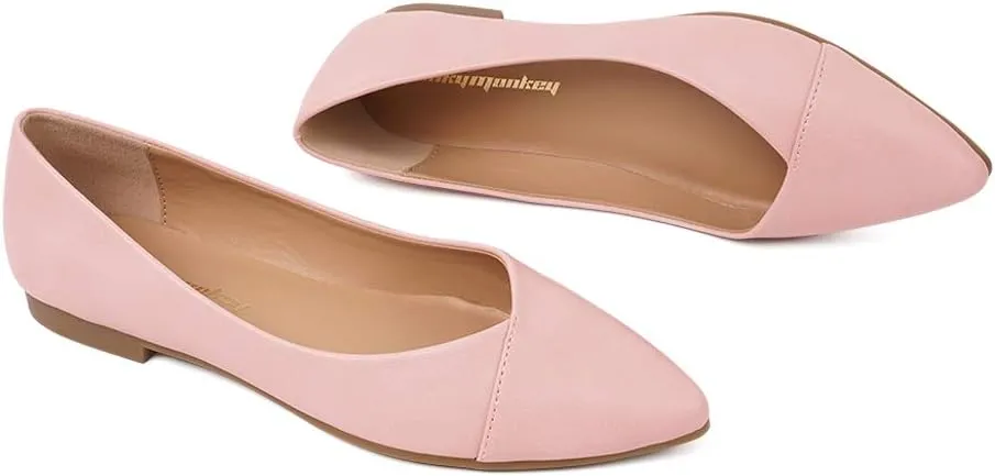 FUNKYMONKEY Women's Classic Ballet Flats Casual Comfort Slip On Flats Shoes