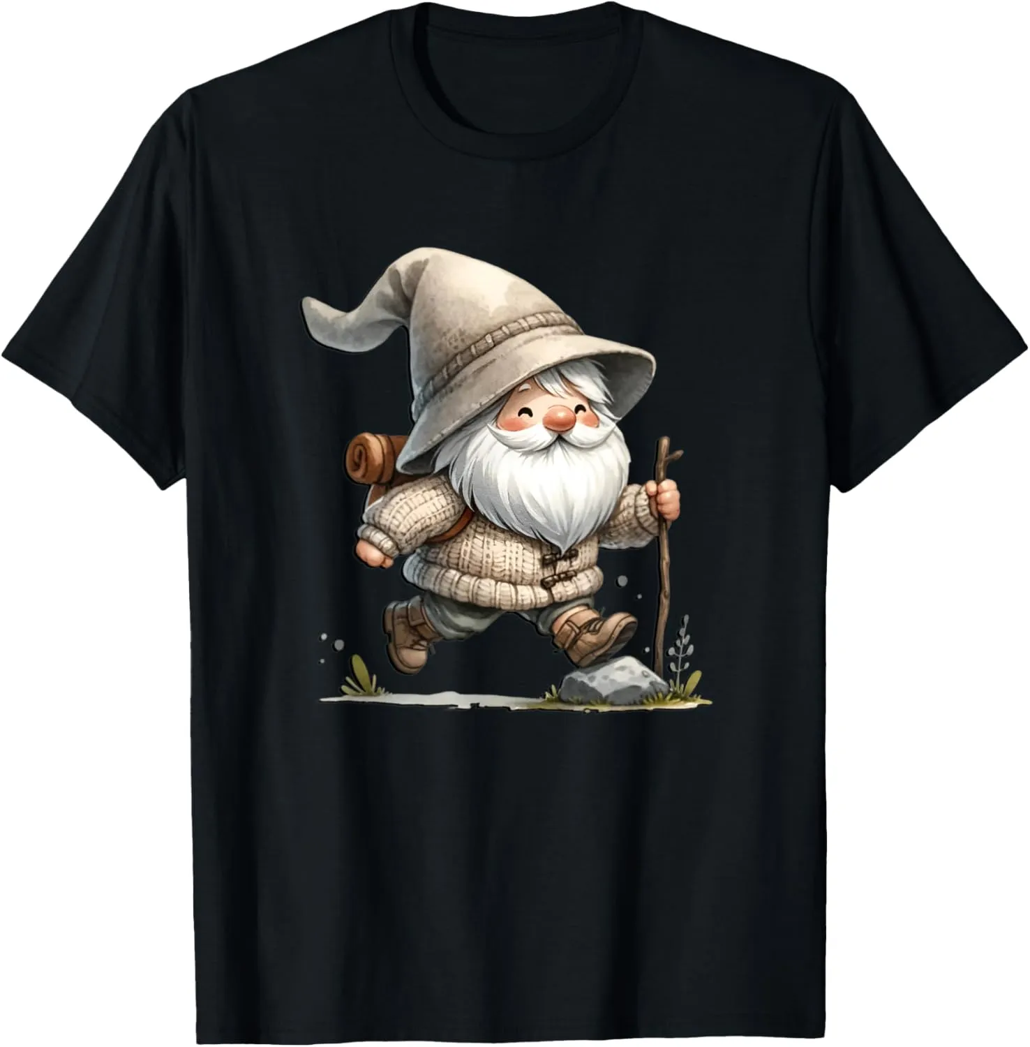Funny Trail Runner Gnome Graphic For Hikers And Trail Runner T-Shirt