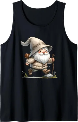 Funny Trail Runner Gnome Graphic For Hikers And Trail Runner Tank Top