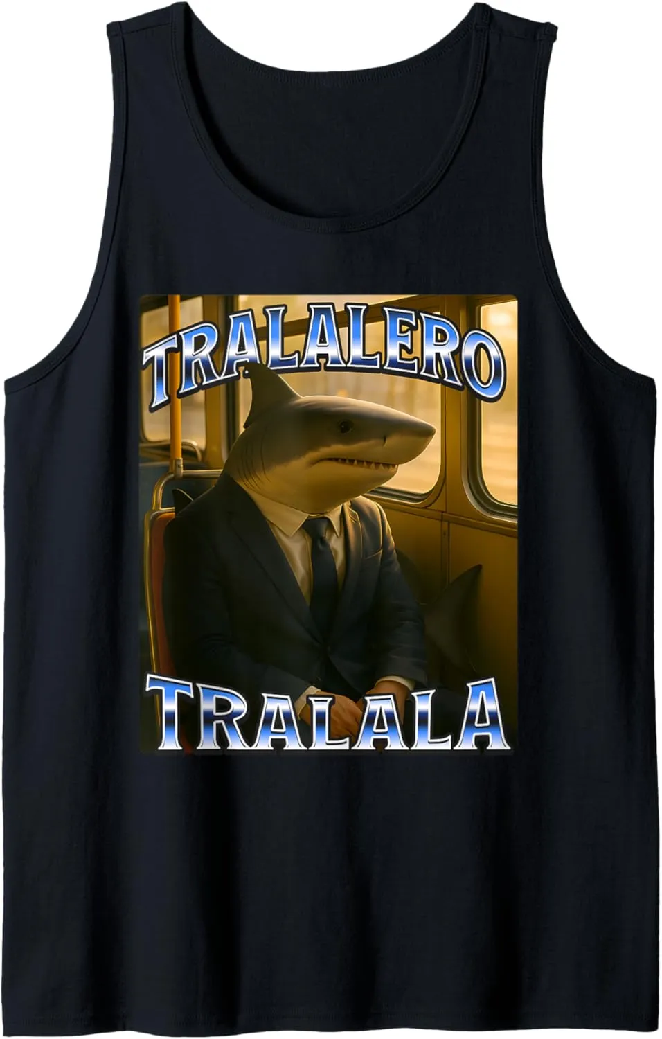 Funny Tralalero Tralala Brainrot Meme Shark With Sneakers Tank Top