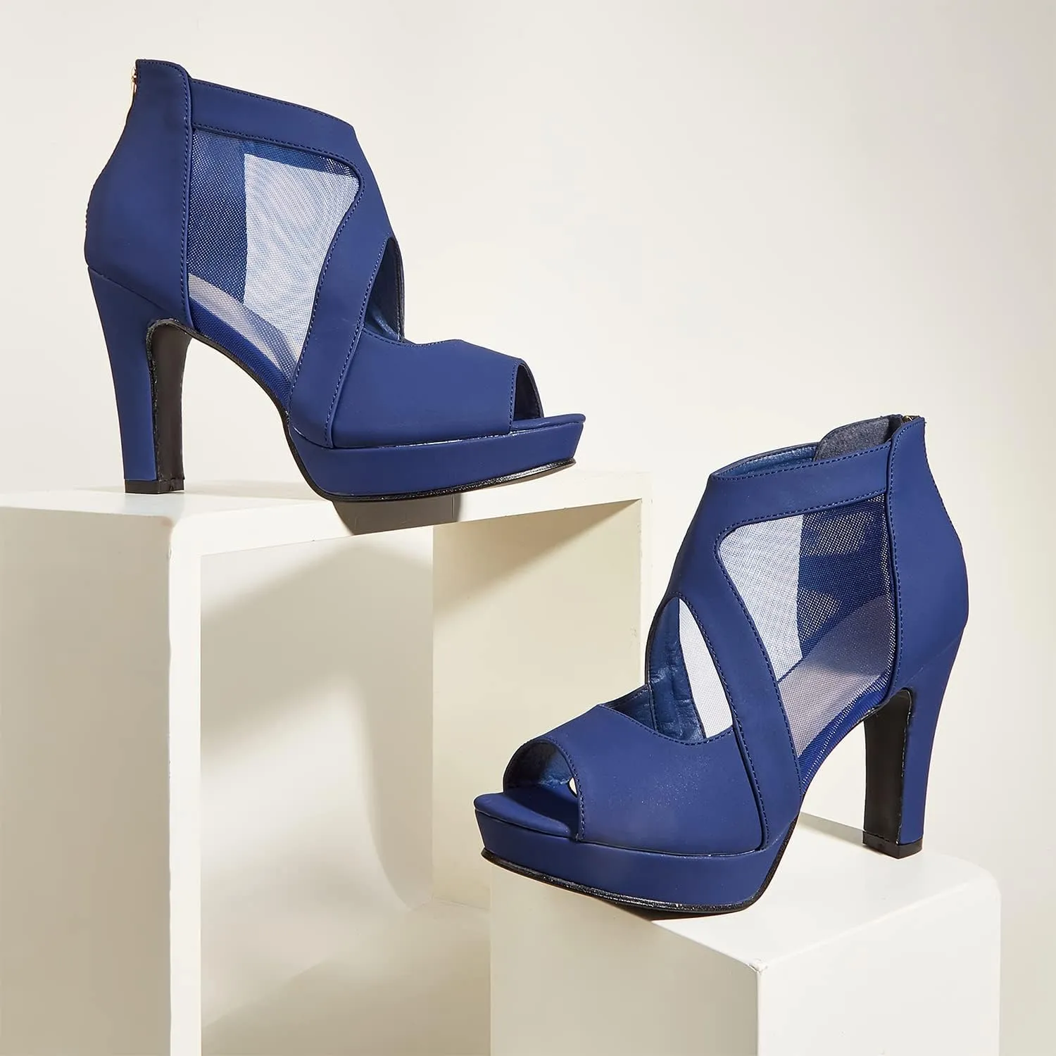 GATUXUS Open Toe Women's Platform Chunky High Heel Sandals Shoes Sexy Heels Strappy Sandals