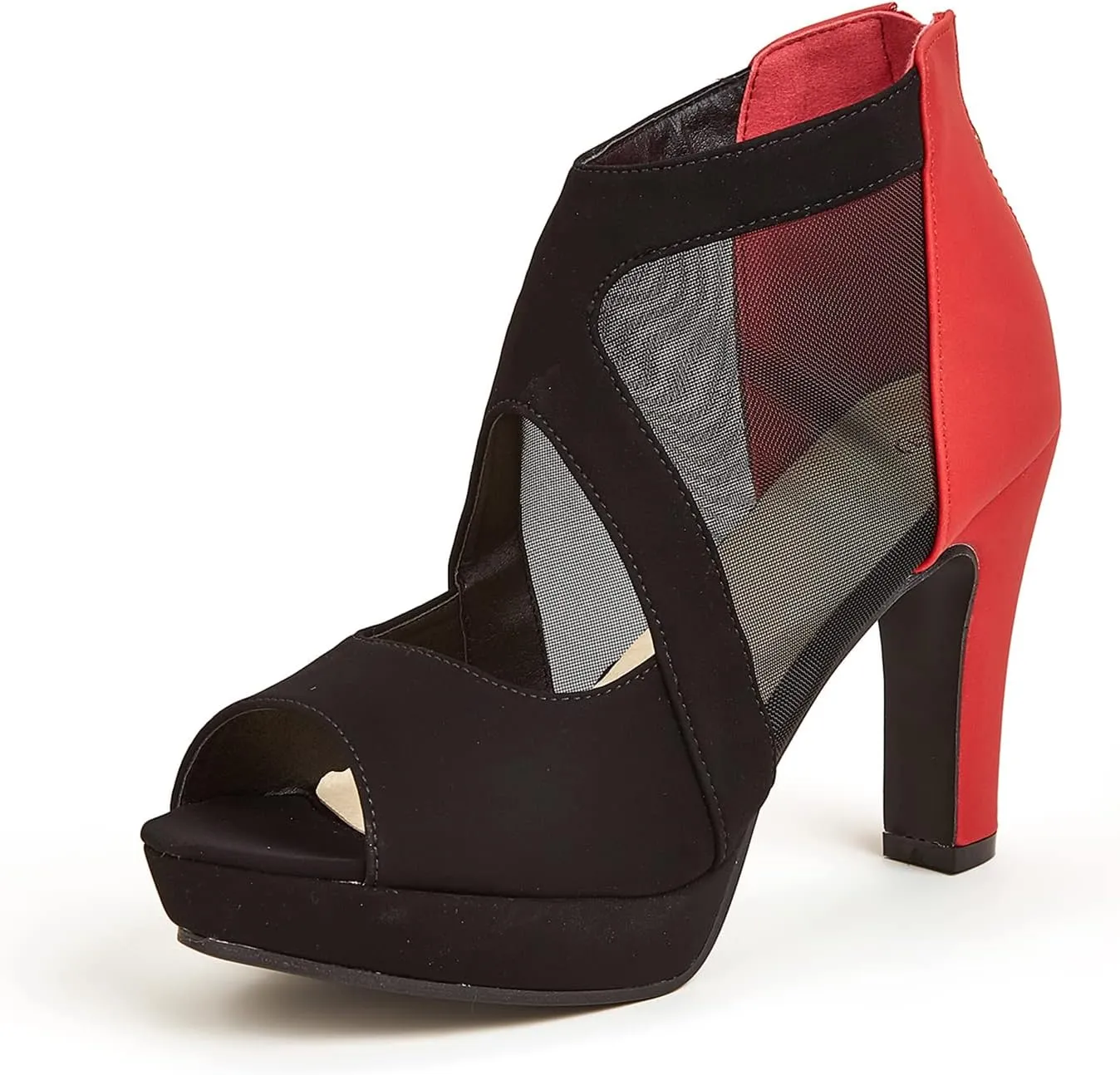 GATUXUS Open Toe Women's Platform Chunky High Heel Sandals Shoes Sexy Heels Strappy Sandals