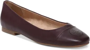 Giani Bernini Womens Aerinn Leather Ballet Flats Red 7.5 Medium (B,M)