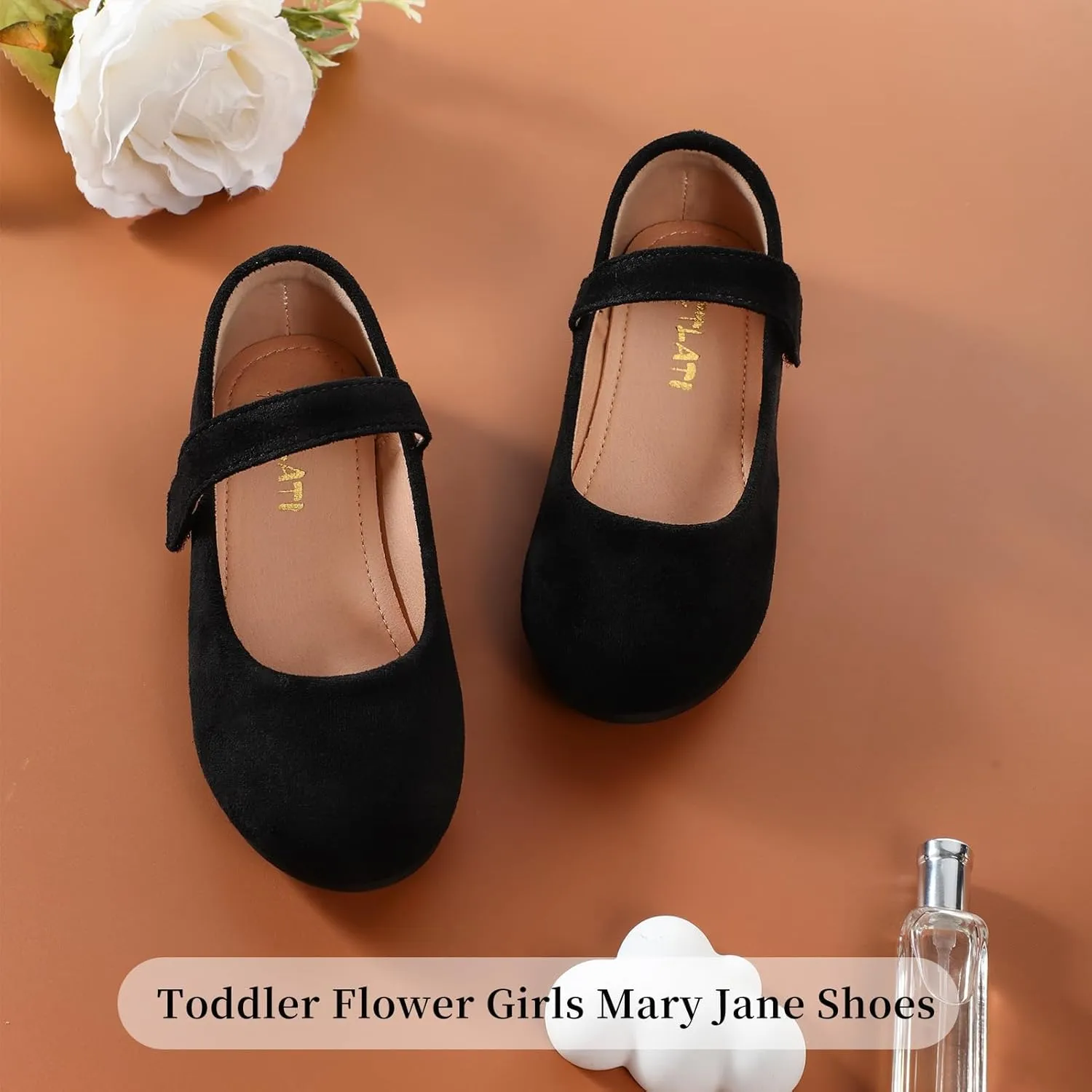 Girls Mary Jane Dress Shoes Toddler Flower Girls Kids Casual Slip on Ballet Flats School Wedding Party Church Girls Shoes
