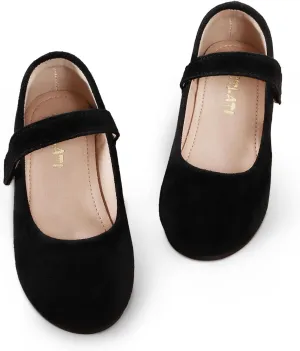Girls Mary Jane Dress Shoes Toddler Flower Girls Kids Casual Slip on Ballet Flats School Wedding Party Church Girls Shoes
