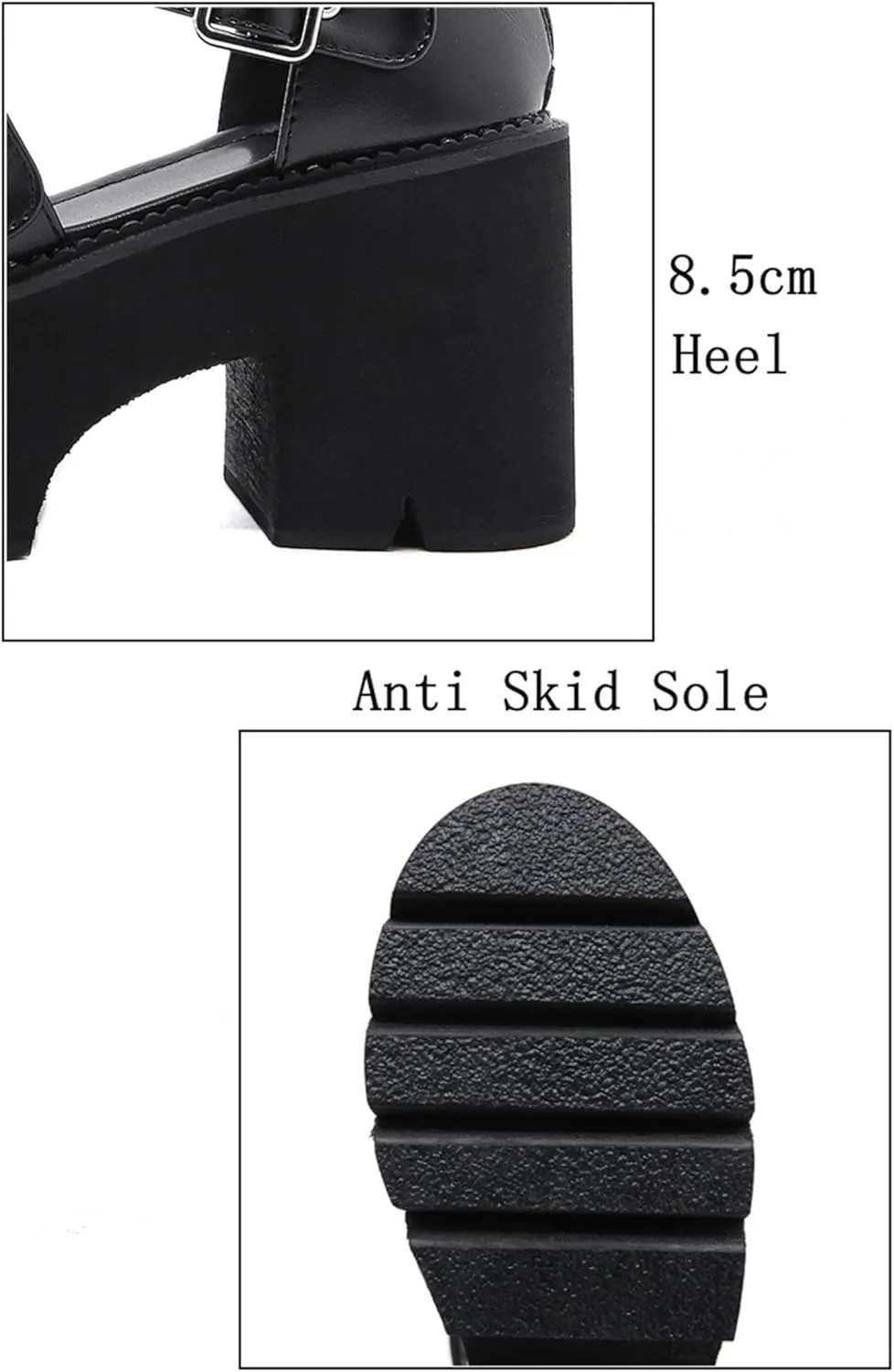 Gothniero women black platform sandals goth chunky wedge heel summer sandals girls gothic punk platform sandals for women metallic spider buckles slides size 5.5-11