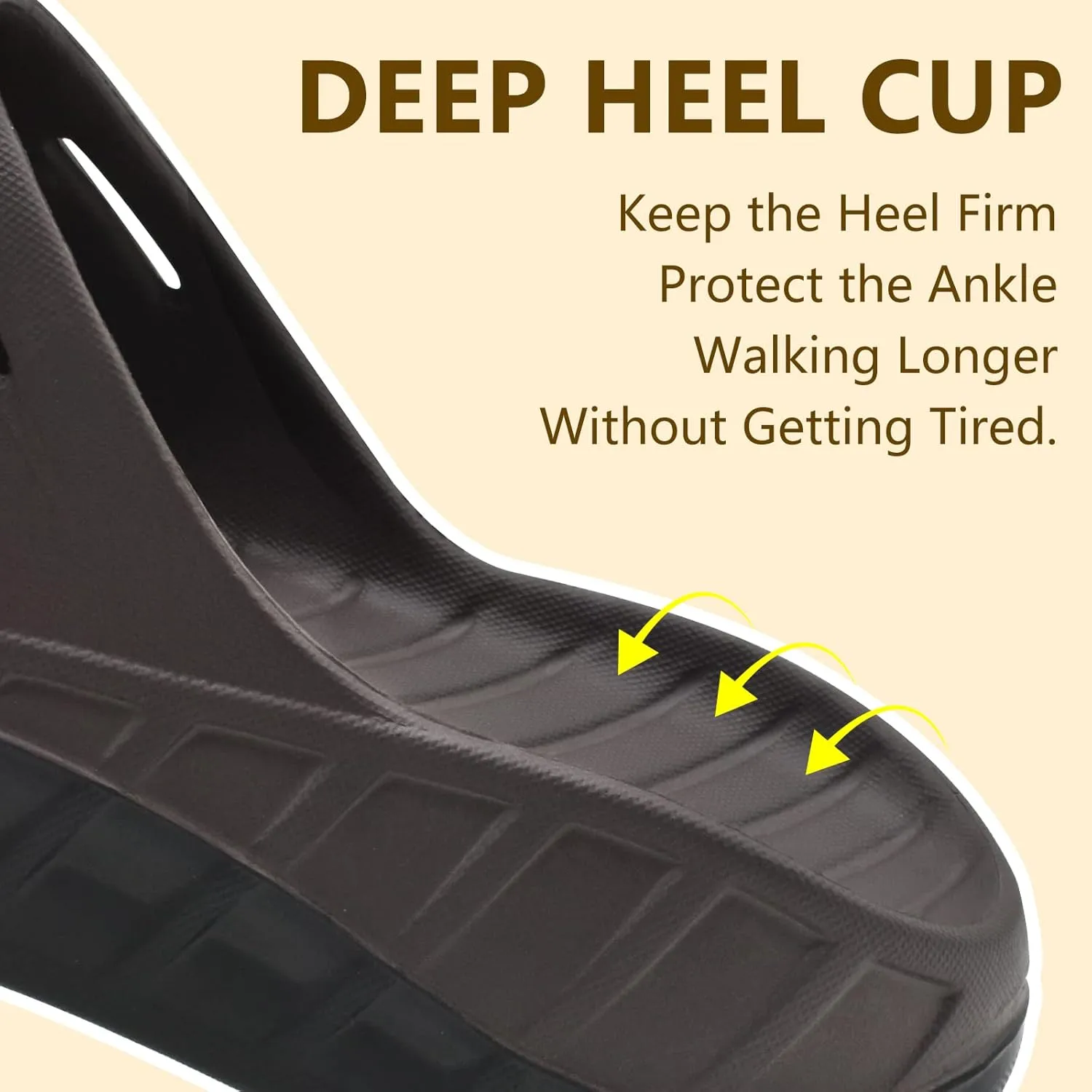 GPOS Mens Sport Recovery Sandals Plantar Fasciitis Thick Cushion Slides Sandals Lightweight Comfort Orthotic Slippers