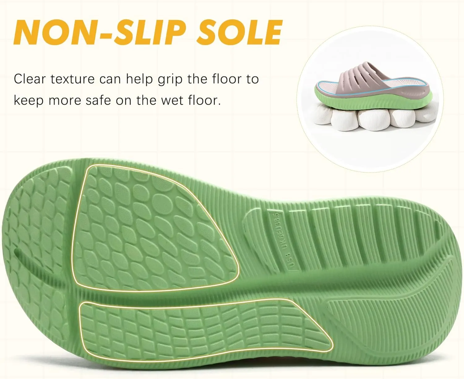 GPOS Womens Recovery Slides Sandals with Orthotic Plantar Fasciitis Relief Comfortable Athletic ladies Sandals with Thick Cushion Sole for Indoor Outdoor