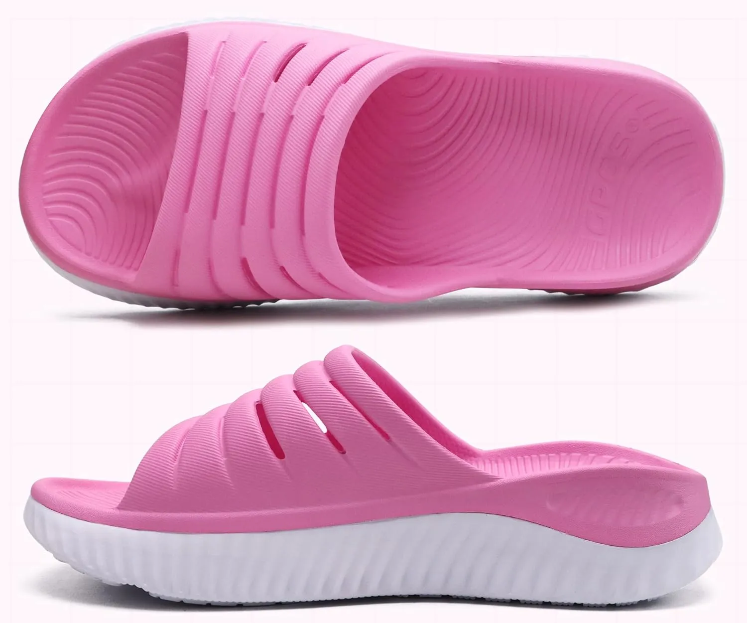 GPOS Womens Recovery Slides Sandals with Orthotic Plantar Fasciitis Relief Comfortable Athletic ladies Sandals with Thick Cushion Sole for Indoor Outdoor