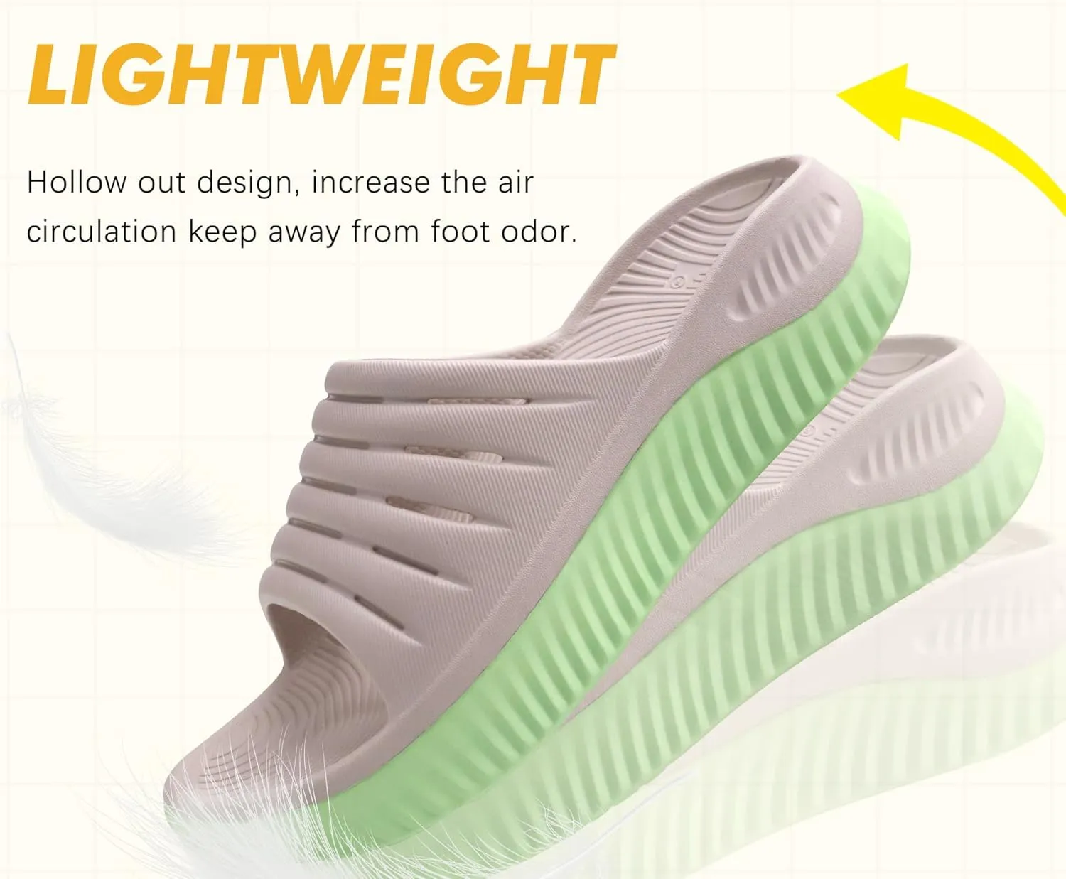 GPOS Womens Recovery Slides Sandals with Orthotic Plantar Fasciitis Relief Comfortable Athletic ladies Sandals with Thick Cushion Sole for Indoor Outdoor
