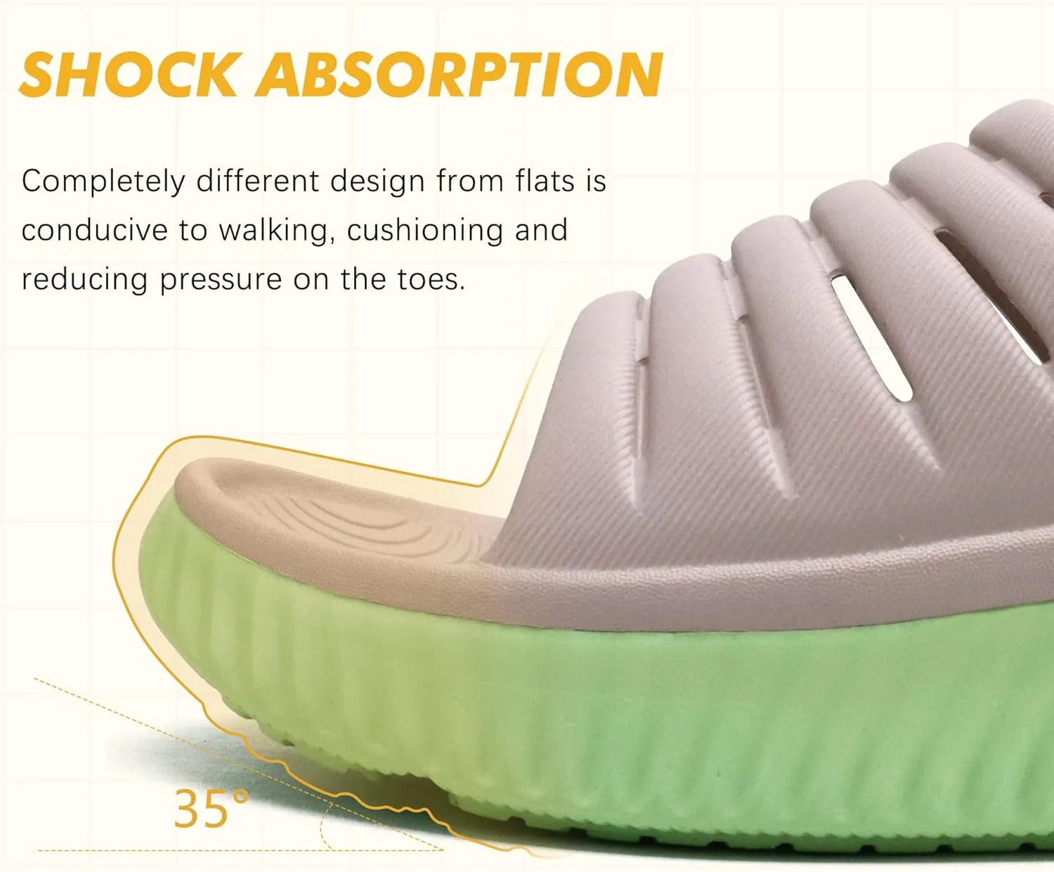 GPOS Womens Recovery Slides Sandals with Orthotic Plantar Fasciitis Relief Comfortable Athletic ladies Sandals with Thick Cushion Sole for Indoor Outdoor