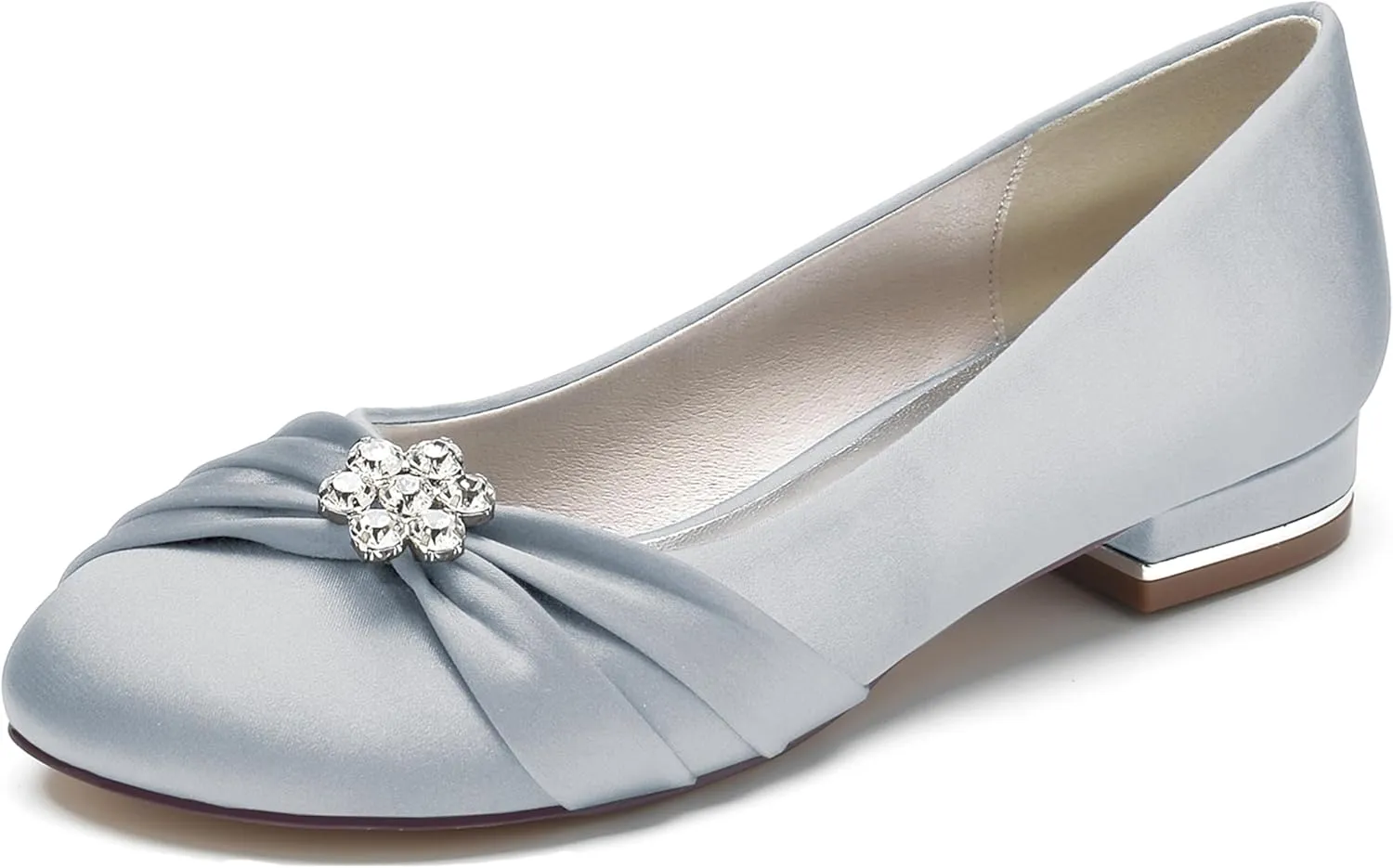 Hanfike Girls Womens Wedding Dress Flats Slip-on Formal Party Evening Shoes with Knot JY250