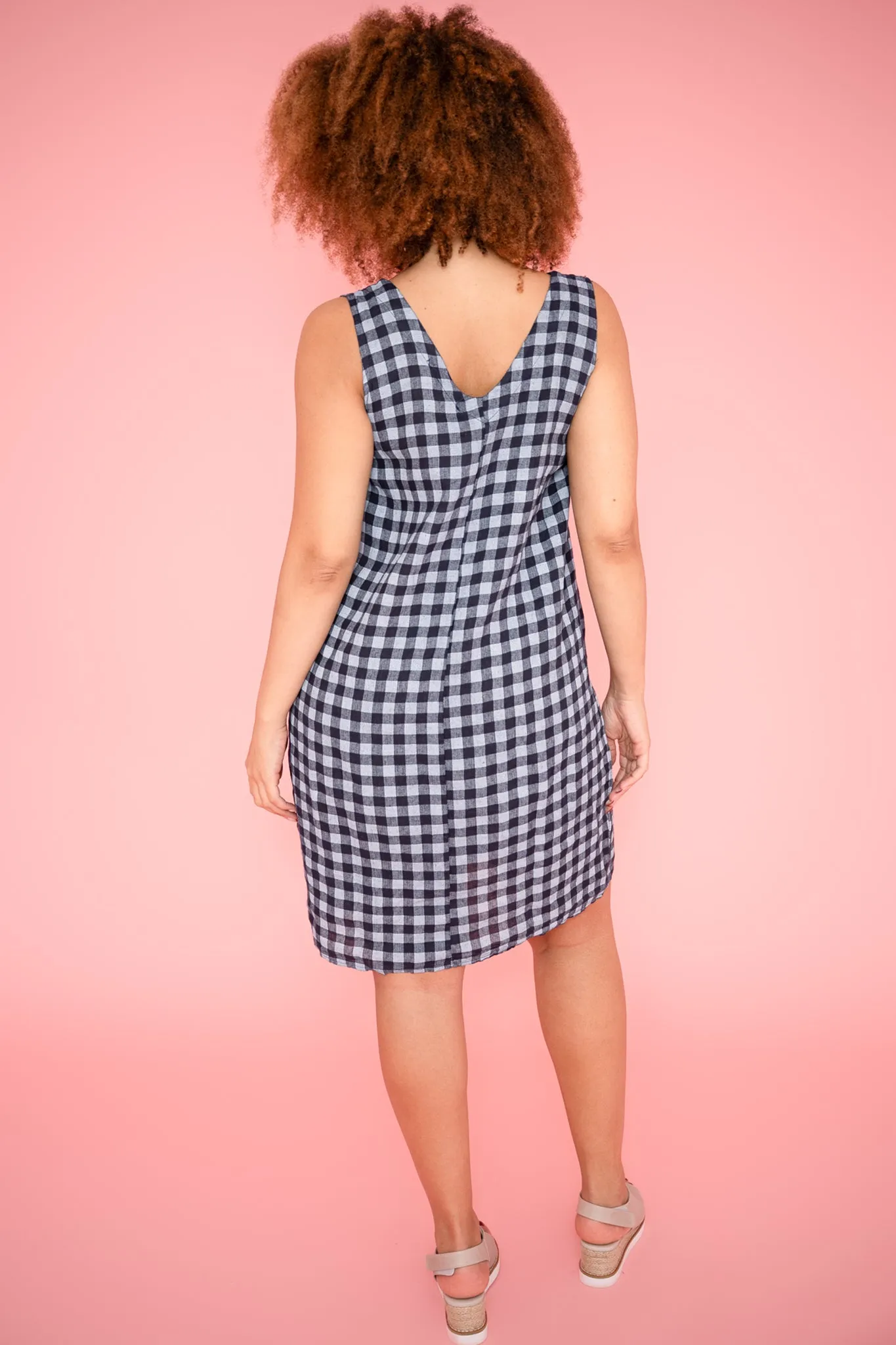 Harper Gingham Dress | Navy