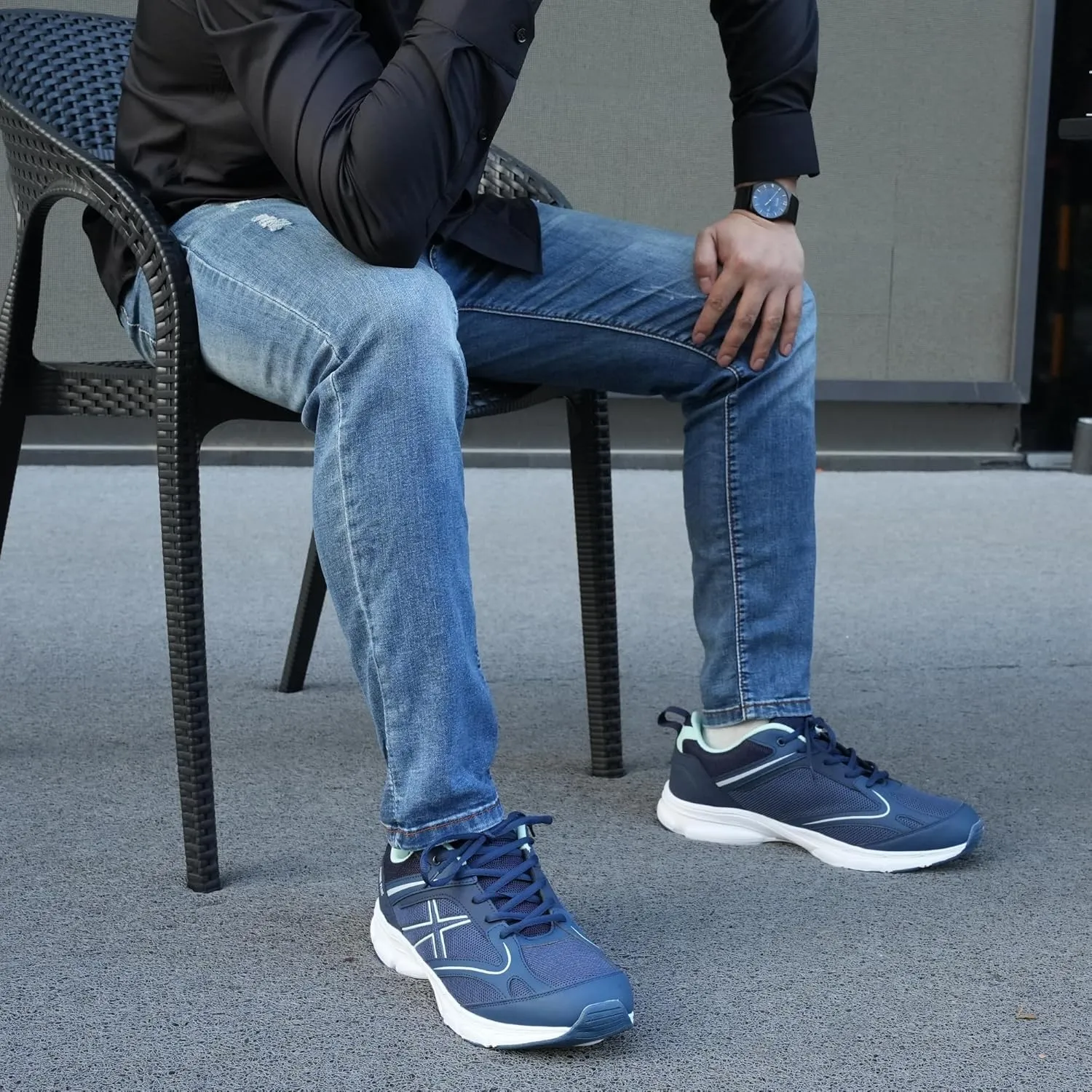 Hawkwell Men's Big Size Plus Size Casual Lightweight Walking Sneakers Sports Shoes US Size 13 14 15 16 17 18 19