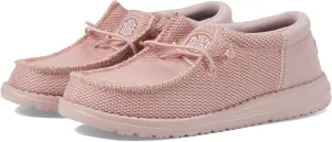 Hey Dude Girl's Wendy Youth Linen Grey Multiple | Girl’s Shoes | Girl’s Lace Up Loafers | Comfortable & Light-Weight
