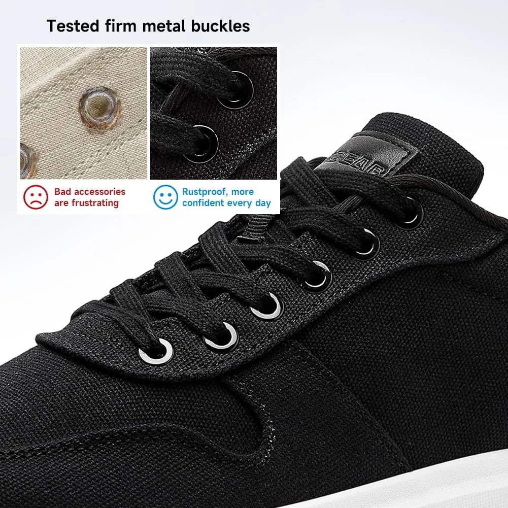 HOBIBEAR Men's Canvas Shoes Classic Low Top Sneakers Casual Walking Shoes